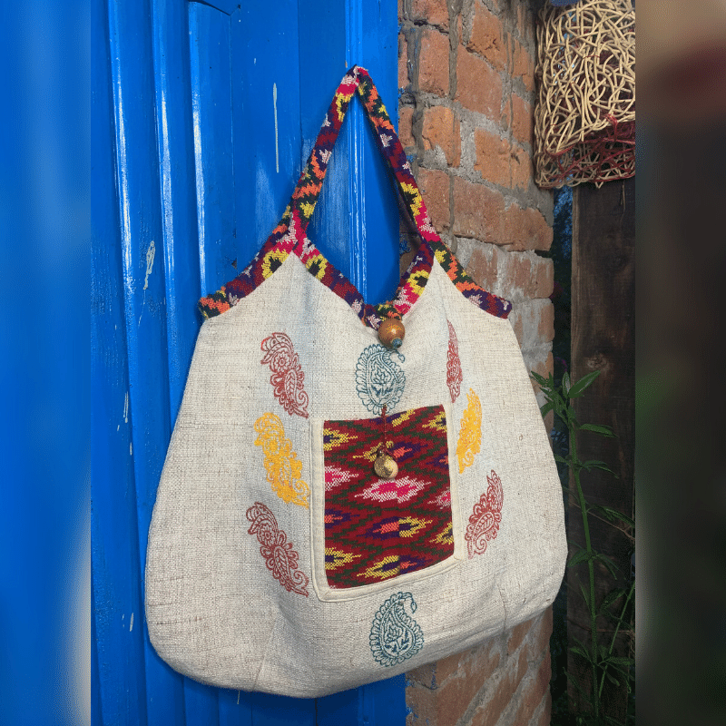 CULTURE, Blockprinting Hemp bag