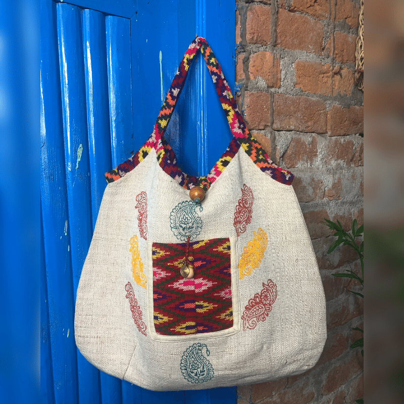 CULTURE, Blockprinting Hemp bag