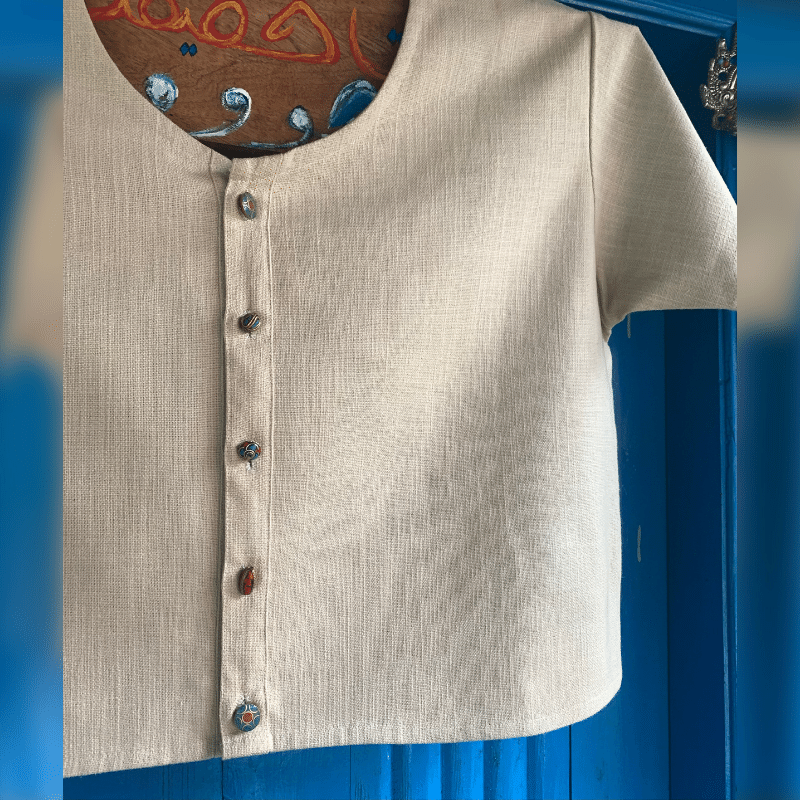 Treasure~ tibetean buttons Hemp Top