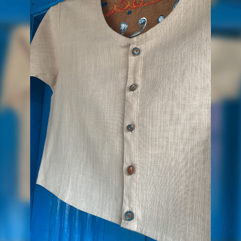 Treasure~ tibetean buttons Hemp Top