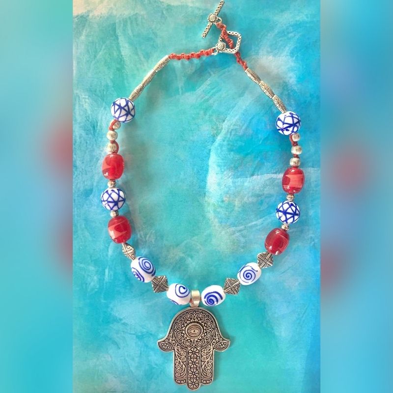 Hamsa-Hand-Of-Protection-Necklace