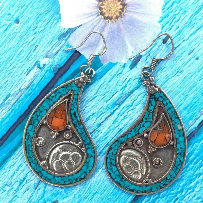 Tear-Drop-Turqoise-Earrings